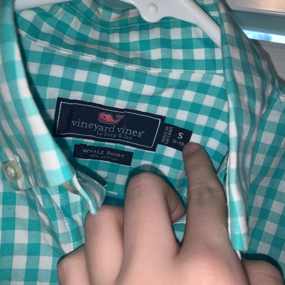 Boys Vineyard Vines Mint Green Button Up - Picture 4 of 6